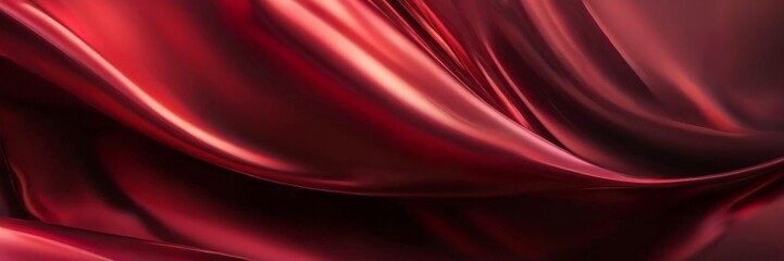 red silk fabric with smooth surface