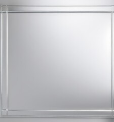 large mirror with silver frame