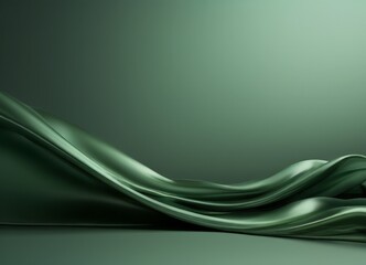 Obraz premium abstract green background with smooth lines