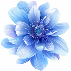 Obraz premium white dahlia flower isolated on white background 