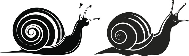 snail vector silhouette 