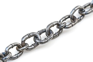 Obraz premium Chain isolated on white background.