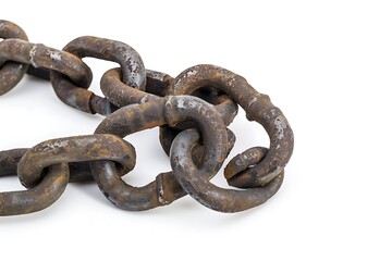 Obraz premium Chain isolated on white background. 3D rendering.