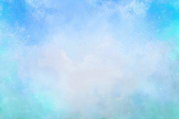 abstract art painting blue and green watercolor