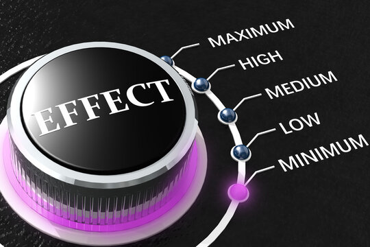 Turn knob to minimum effect