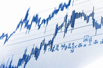  금융 시장의 주가 변동을 나타내는 그래프, AI 생성
