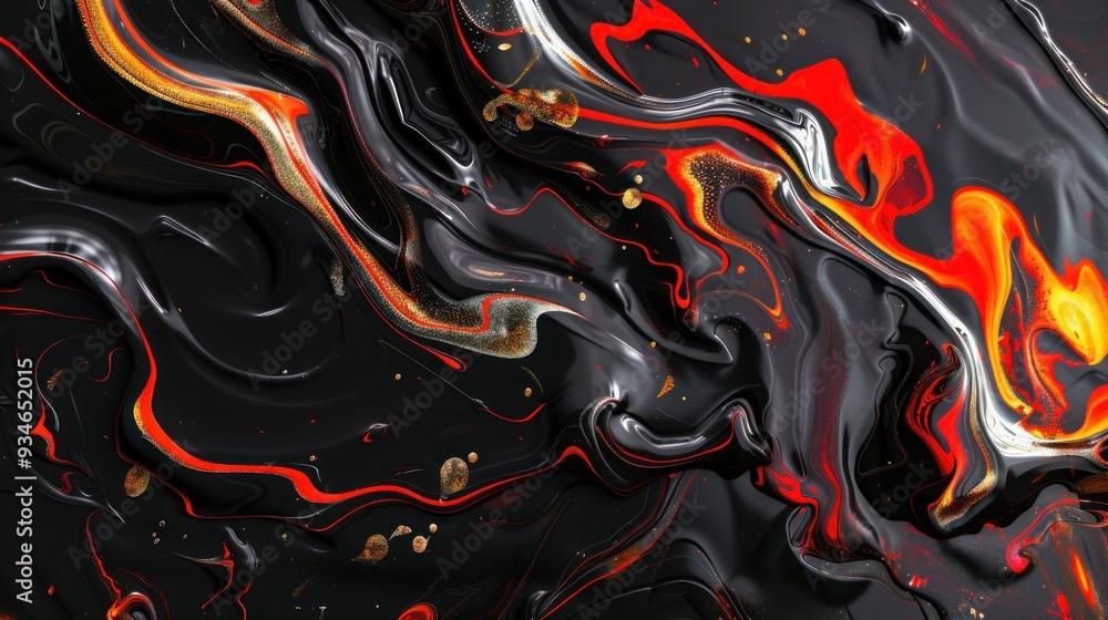 Wall mural Abstract Liquid Art: Swirling Colors and Textures