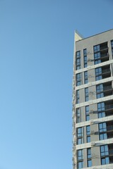 Exterior of modern building against blue sky