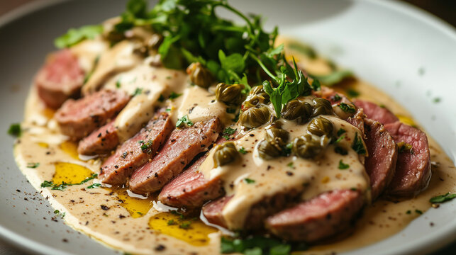 Elegant Vitello Tonnato with Sliced Veal and Creamy Tuna Sauce
