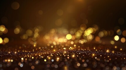 Sparkling Golden Bokeh Background