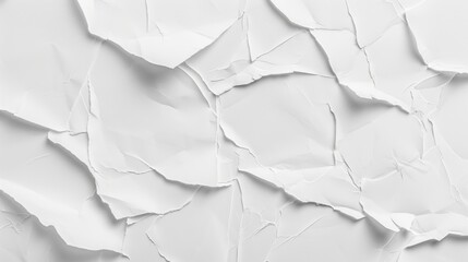 Fototapeta premium Abstract White Crumpled Paper Background