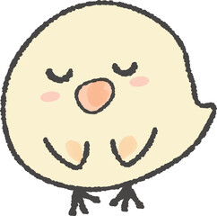 お辞儀しているかわいいヒヨコ © nunini