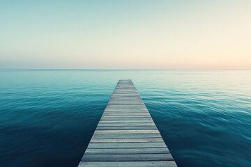 Obraz premium Long Jetty Reaching into the Ocean