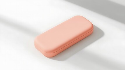 Elegant eyeglass case mockup against a soft pastel backdrop. Perfect for presenting your eyewear accessories