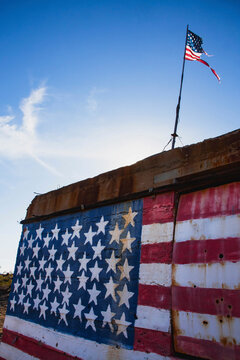 Torn American Flag