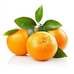 Close up of orange  on an isolated white background 