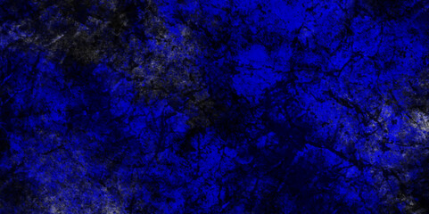 Abstract blue grunge background old wall graffiti with crack art in blue, abstract textured watercolor paint illustration deep dark blue and black background, nice blue dark space abstract background.