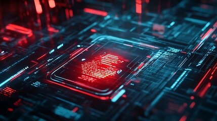 Digital Fingerprint in a Futuristic Interface