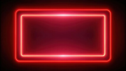 Neon frame with a red glowing effect , neon, frame, red, effect, abstract, background, vibrant, glow, illuminated, design