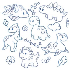 dinosaur painting drawing cute pattern child art