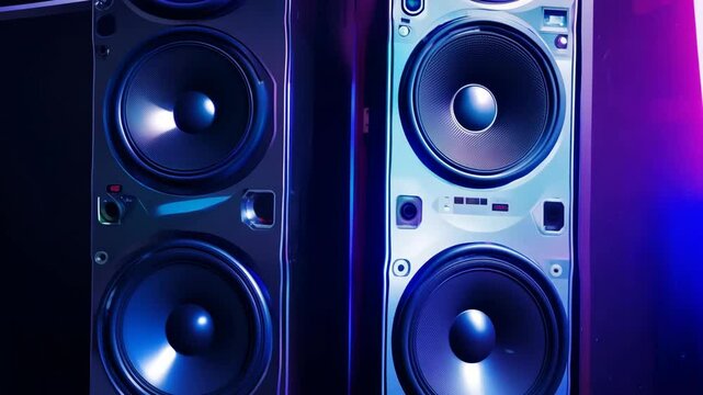 Neon lights speakers