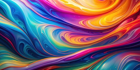 Fototapeta premium Premium fluid wallpaper with colorful liquid background and smooth, glossy surface , liquid, wallpaper, premium, material