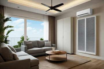 Modern Air Conditioning System Providing Cool Air for Summer Comfort