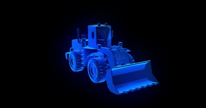 Technology mining shovel holographic projection