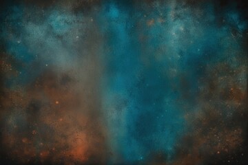 Obraz premium Textured Photocopy Backdrop with Rustic Blue Gradient and Eerie Specks