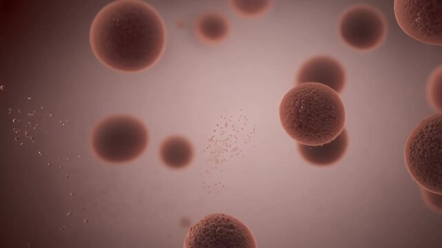 A multitude of vibrant red balls floats gracefully in the air, creating a striking visual spectacle that captivates the imagination and adds a touch of whimsy to the scene.