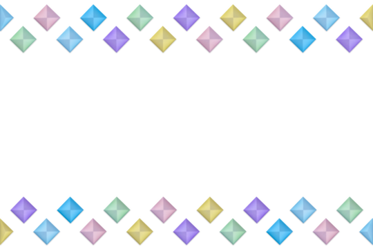 ダイヤモンドのようにピカピカ光るひし形の模様のフレーム