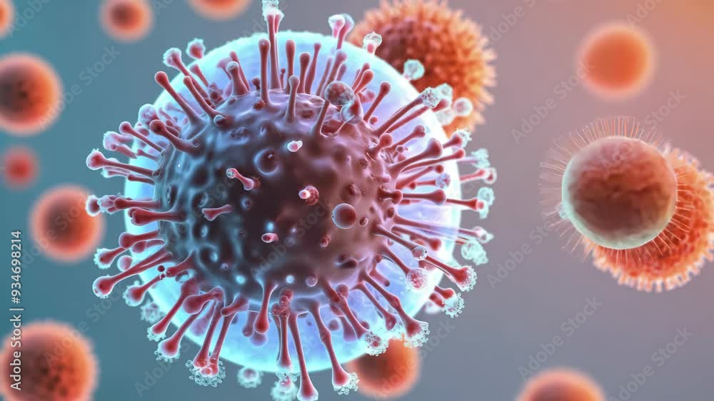 Poster close-up view showcases the intricate structure of a corona cell, highlighting its unique features a