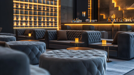 VIP lounge area with luxurious comfortable seating