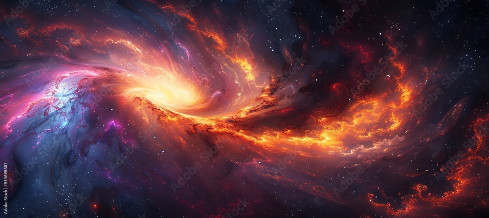 Poster black hole enveloped by 3d dark energy where 2d light spirals inward in an abstract depiction that s