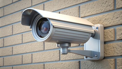 Orthographic projection of an external wall-mounted CCTV surveillance camera , security, surveillance, technology