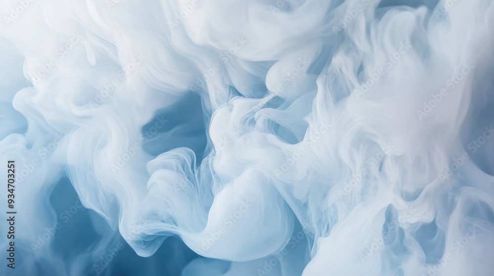 Leinwandbilder abstract close-up of smoke clouds forming unique shapes and patterns, with a focus on the fluidity a