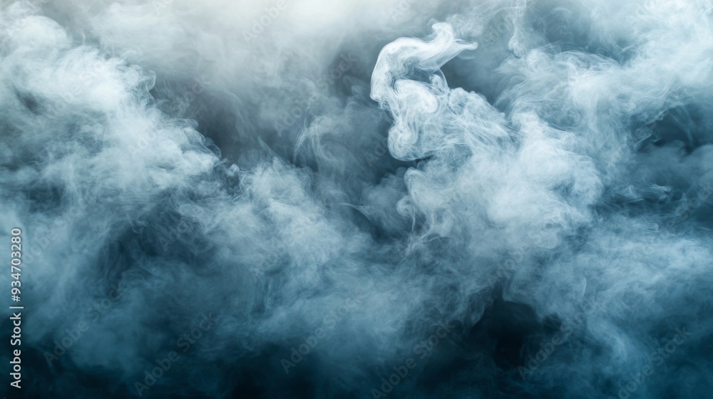 Leinwandbilder Abstract close-up of smoke clouds forming unique shapes and patterns, with a focus on the fluidity and textures