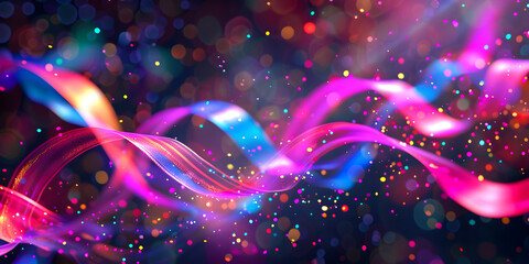 Abstract colorful ribbons