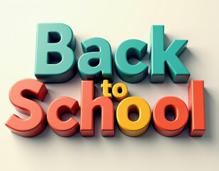 Colorful 'Back to School' text on a light background, emphasizing the start of the academic year.