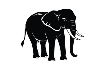 Fototapeta premium elephant silhouette vector