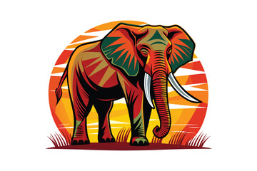 Fototapeta premium illustration of an elephant
