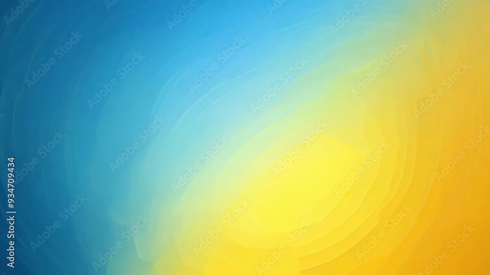 Poster vibrant abstract background with a smooth gradient transition from blue to yellow, perfect for creat