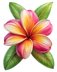 Fototapeta premium Tropical Plants and Flowers PNG Photo Overlays - High-Resolution Transparent Overlays Featuring Exotic Plants and Vibrant Flowers for Creating Lush, Tropical Scenes for Creative and Design Project. AI