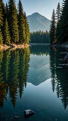 Obraz premium lake in the mountains