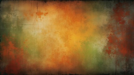 Fototapeta premium Green, grey, red, and orange grunge texture background. Made with generative AI technology
