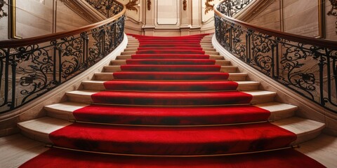 Red carpet staircase