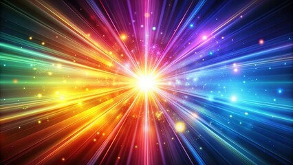 Fototapeta premium Abstract background with colorful rays of energy and glow , colorful, abstract, background, rays, energy, glow, vibrant, light