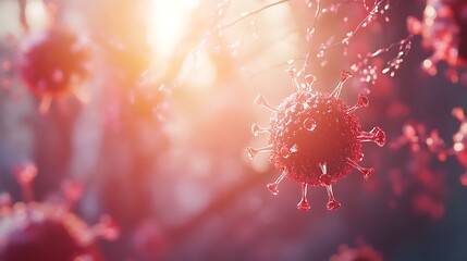 Microscopic View of a Coronavirus