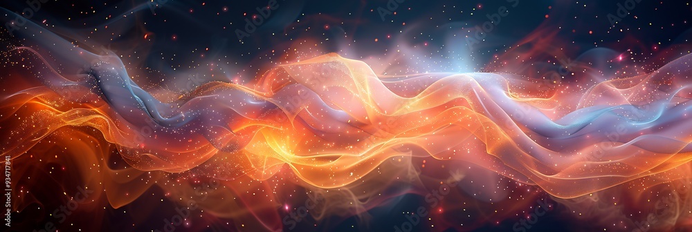 Poster quantum fabric of dreams dreams visualized they weave through quantum fabric of reality strands of g