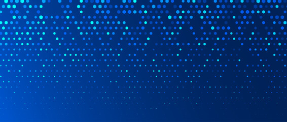 Blue hexagon texture background. Abstract glowing hexagonal grid wallpaper. Navy honeycomb pattern backdrop. Modern technology, business, science, healthcare, medicine, presentation design. Vector